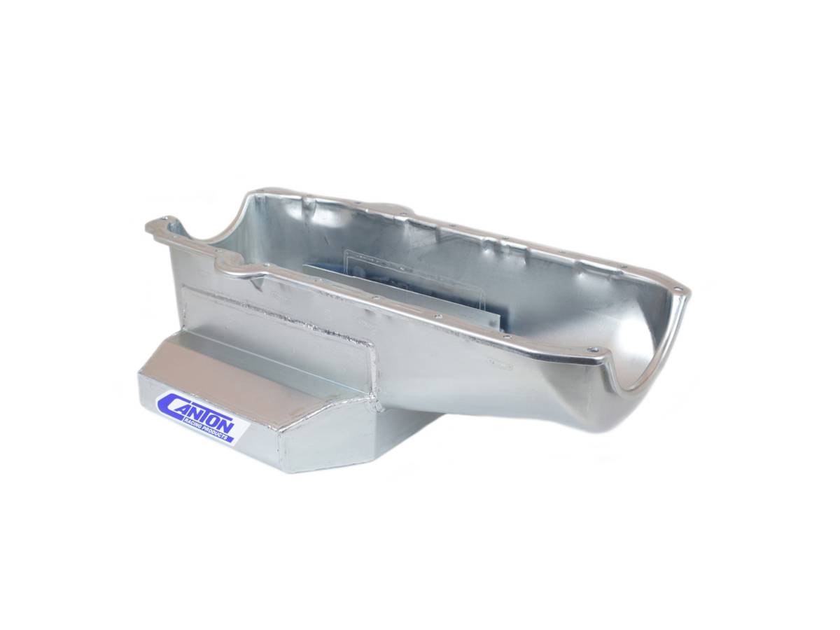Canton Racing Products - Chevy Corvette 1984-1996 SBC blocks Canton T-Sump Oil Pan - Silver - Image 1