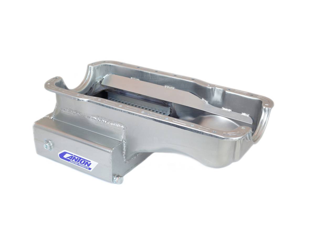 Canton Racing Products - Ford  289-302 Blocks Front Sump Road Race Oil Pan - Silver - Image 1