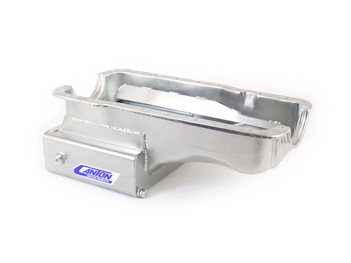 Canton Racing Products - Ford Mustang Cobra 302 Canton 9 Quart Front Sump Oil Pan - Black - Image 1