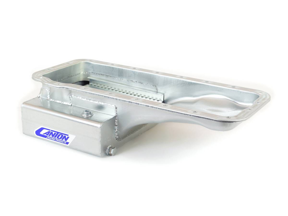 Canton Racing Products - Canton Ford 332-428 FE Front T Sump Road Racing Oil Pan - Black - Image 1