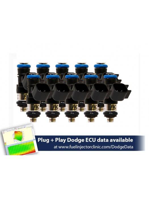ASNU Fuel Injectors - FIC 1000cc High Z Flow Matched Fuel Injectors for Dodge Viper ZB1 2003-2006 - Set of 10 - Image 1