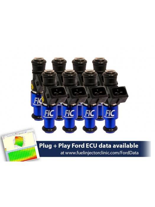 ASNU Fuel Injectors - FIC 1200cc High Z Flow Matched Fuel Injectors for Ford GT40 2005-2006 & GT500 2007-2014 - Set of 8 - Image 1