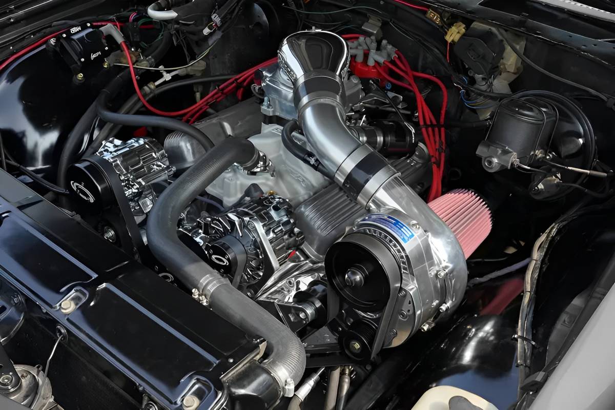 ProCharger SBC Front End Accessory Serpentine Drive Kit With D1X Supercharger Head Unit 1CA400D1X