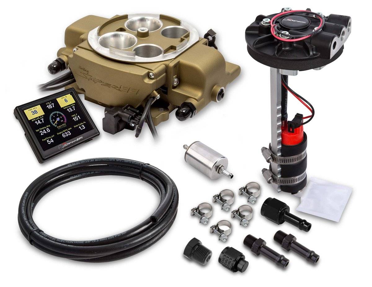Holley - Holley Sniper EFI Quadrajet Self-Tuning Fuel Injection Master Kit - Classic Gold - Image 1