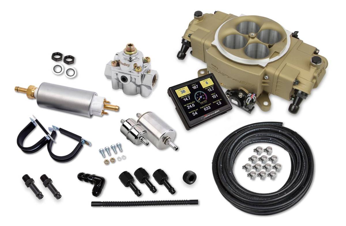 Holley - Holley Super Sniper Stealth EFI 4150 Self-Tuning Fuel Injection Master Kit 650 HP - Classic Gold - Image 1