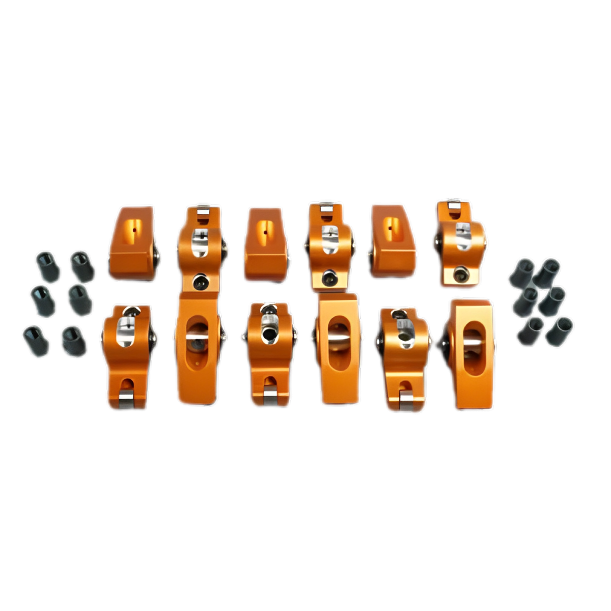 Harland Sharp - Harland Sharp AMC / Jeep I6 4.0L 3/8" Stud Mount Roller Rocker Arms, 1.6 Ratio, Aluminum - Image 1