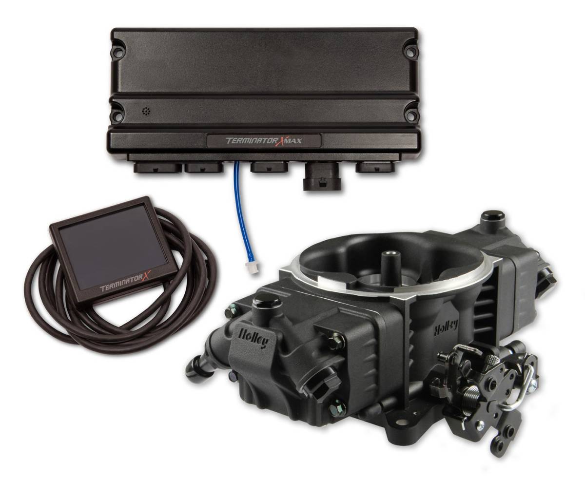 Holley - Holley Terminator X Max W/ Stealth 4150 4BBL For 8 Injectors - Black W/ Pre-2009 GM 4L60E/4L80E Transmission Control - Image 1