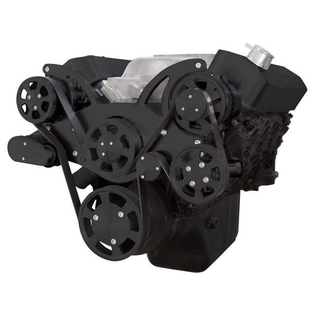 CVF Racing - CVF Chevy Big Block Serpentine System with Power Steering & Alternator (All Inclusive) - Black - Image 1