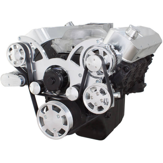 CVF Racing - CVF Chevy Big Block Serpentine System with Power Steering & Alternator with Electric Water Pump (All Inclusive) - Polished - Image 1