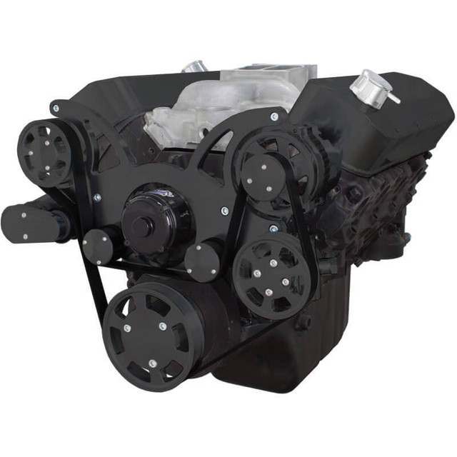 CVF Racing - CVF Chevy Big Block Serpentine System with Power Steering & Alternator with Electric Water Pump (All Inclusive) - Black - Image 1