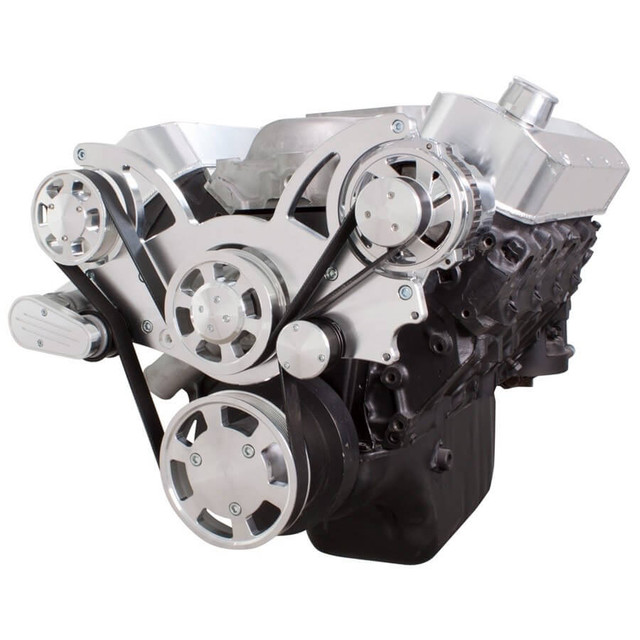 CVF Racing - CVF Chevy Big Block Serpentine System with Alternator Only (All Inclusive) - Polished - Image 1