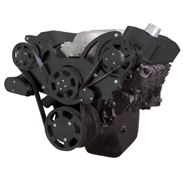 CVF Racing - CVF Chevy Big Block Serpentine System with Alternator Only (All Inclusive) - Black - Image 1