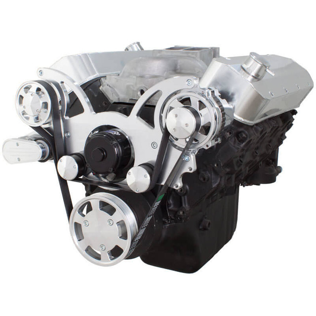 CVF Racing - CVF Chevy Big Block Serpentine System Alternator Only with Electric Water Pump (All Inclusive) - Polished - Image 1