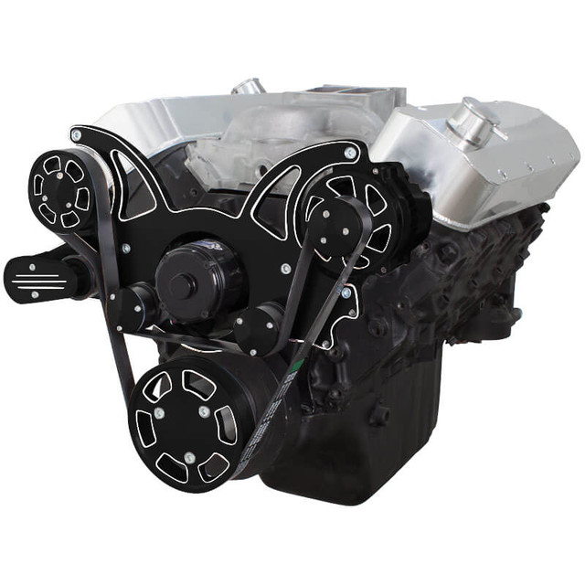 CVF Racing - CVF Chevy Big Block Serpentine System Alternator Only with Electric Water Pump (All Inclusive) - Black Diamond - Image 1