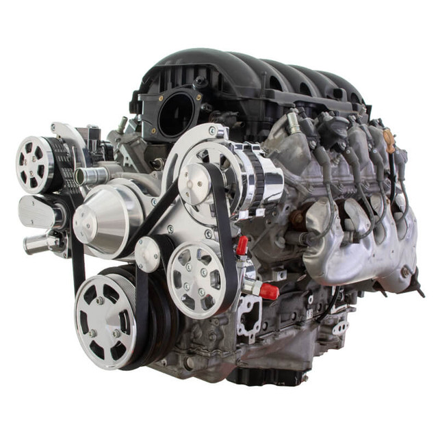 CVF Racing - CVF Chevy LT1 Gen V Serpentine System with AC, Power Steering & Alternator - Polished (All Inclusive) - Image 1