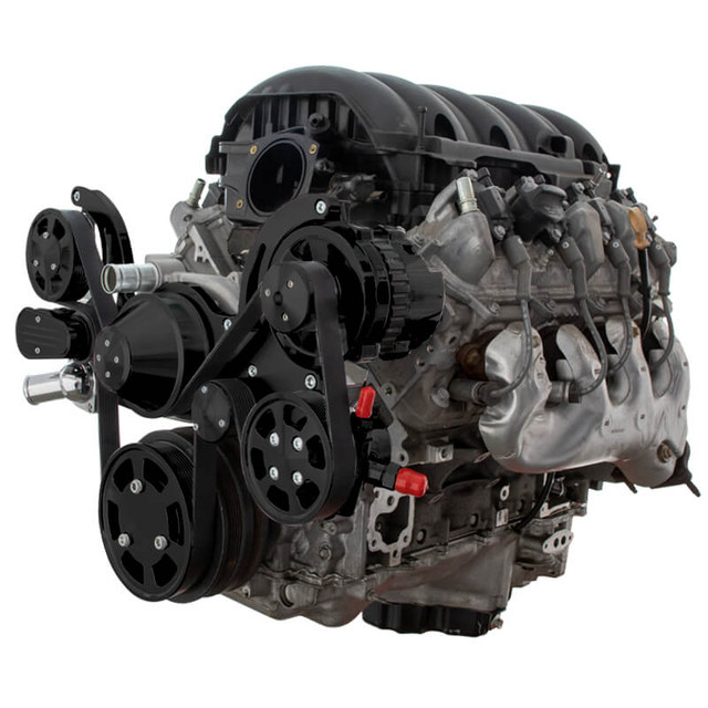 CVF Racing - CVF Chevy LT1 Gen V Serpentine System with Power Steering & Alternator - Black (All Inclusive) - Image 1