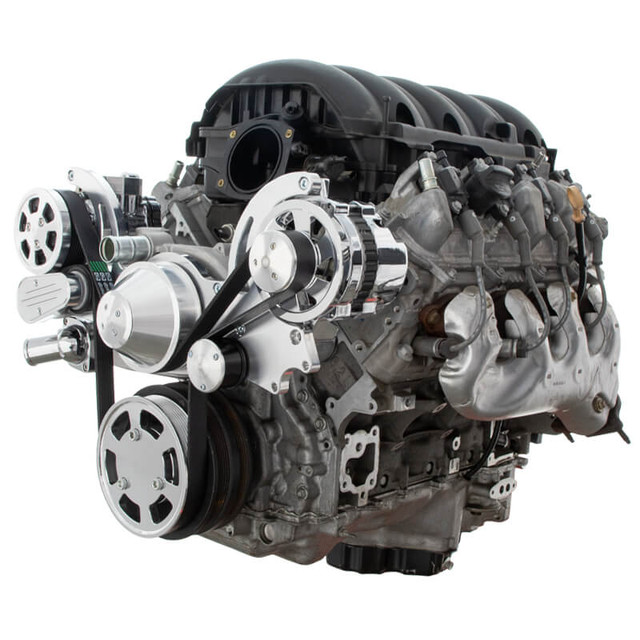 CVF Racing - CVF Chevy LT1 Gen V Serpentine System with AC & Alternator - Polished (All Inclusive) - Image 1