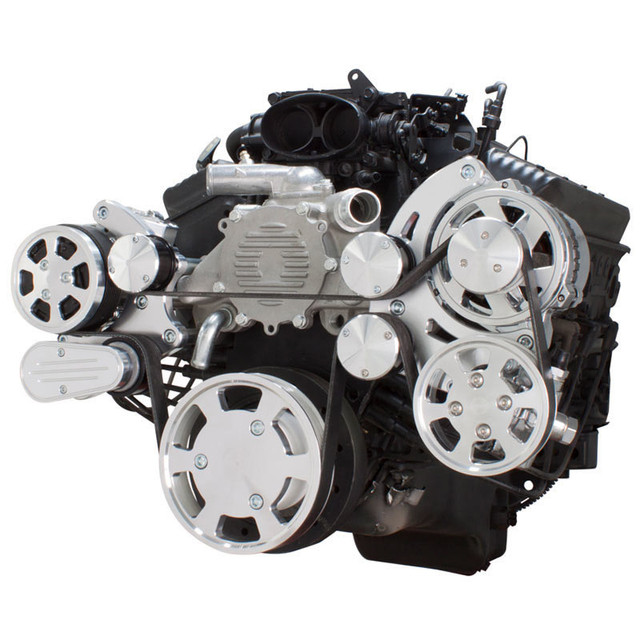 CVF Racing - CVF Chevy LT1 Gen II Serpentine System with AC, Power Steering & Alternator - Polished (All Inclusive) - Image 1