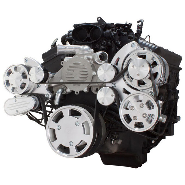 CVF Racing - CVF Chevy LT1 Gen II Serpentine System with Power Steering & Alternator - Polished (All Inclusive) - Image 1