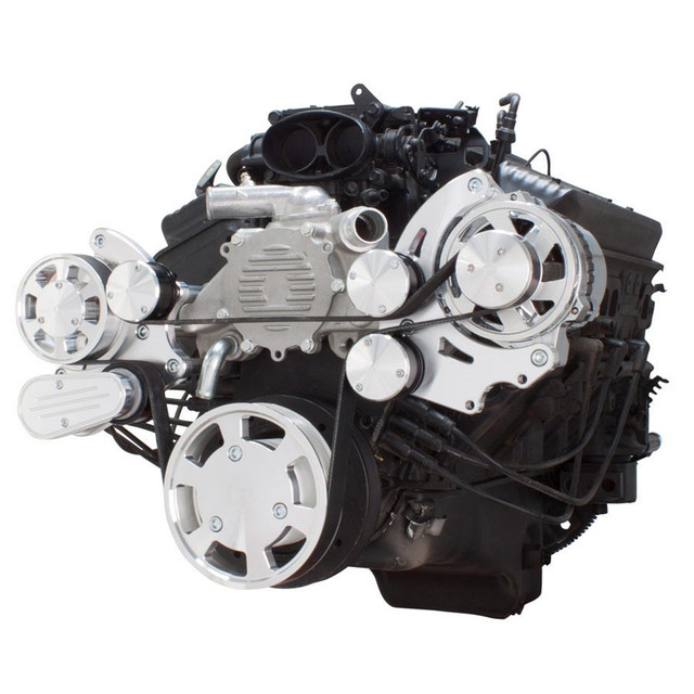 CVF Racing - CVF Chevy LT1 Gen II Serpentine System with Alternator Only - Polished (All Inclusive) - Image 1