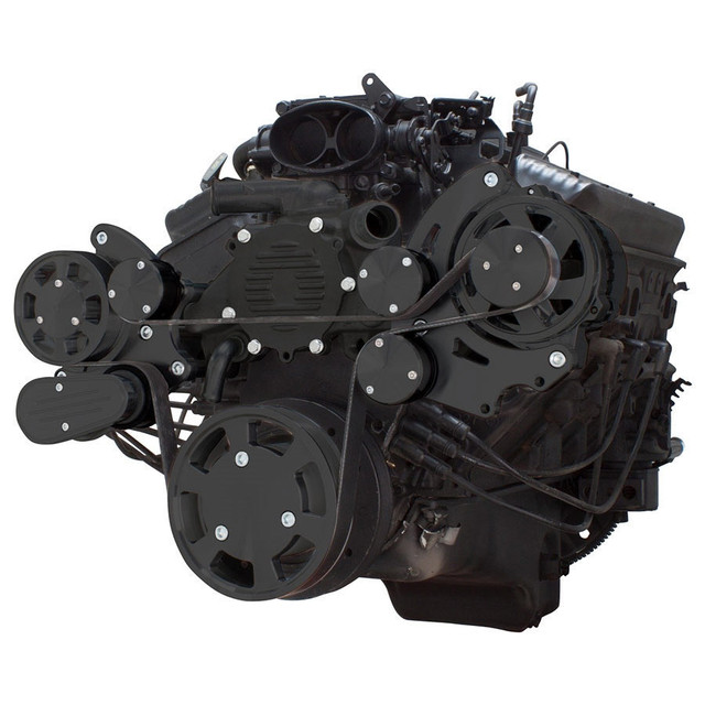 CVF Racing - CVF Chevy LT1 Gen II Serpentine System with Alternator Only - Black (All Inclusive) - Image 1