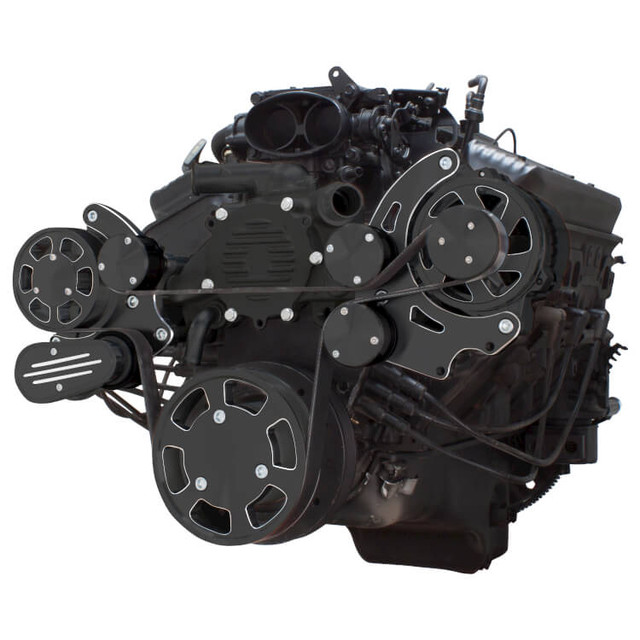 CVF Racing - CVF Chevy LT1 Gen II Serpentine System with Alternator Only - Black Diamond (All Inclusive) - Image 1