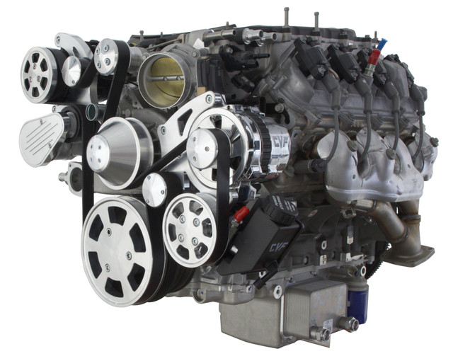 CVF Racing - CVF Chevy LT4 Gen V Serpentine System with AC, Power Steering & Alternator - Polished (All Inclusive) - Image 1