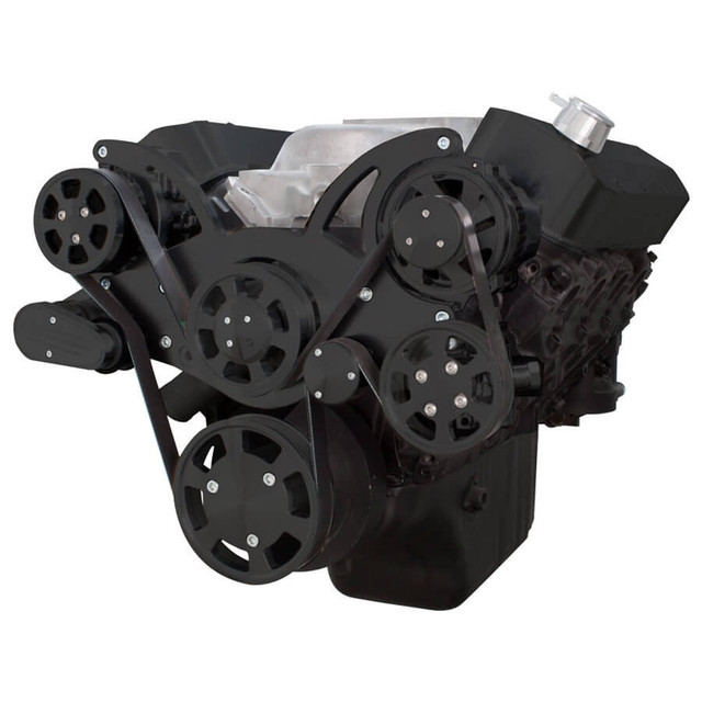 CVF Racing - CVF Chevy BBC Gen VI Serpentine System with AC, Power Steering & Alternator - Black (All Inclusive) - Image 1