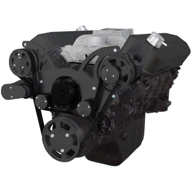 CVF Racing - CVF Chevy BBC Gen VI Serpentine System with Alternator Only with Electric Water Pump - Black (All Inclusive) - Image 1