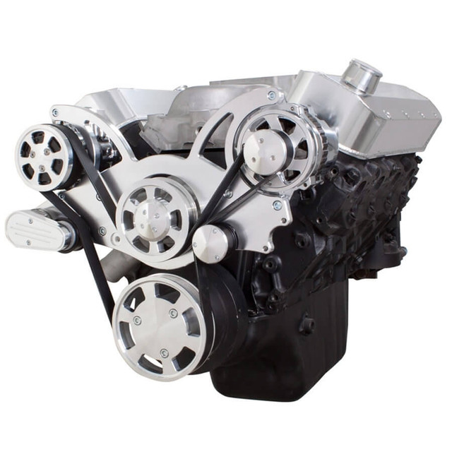 CVF Racing - CVF Chevy BBC Gen VI Serpentine System with AC & Alternator - Polished (All Inclusive) - Image 1