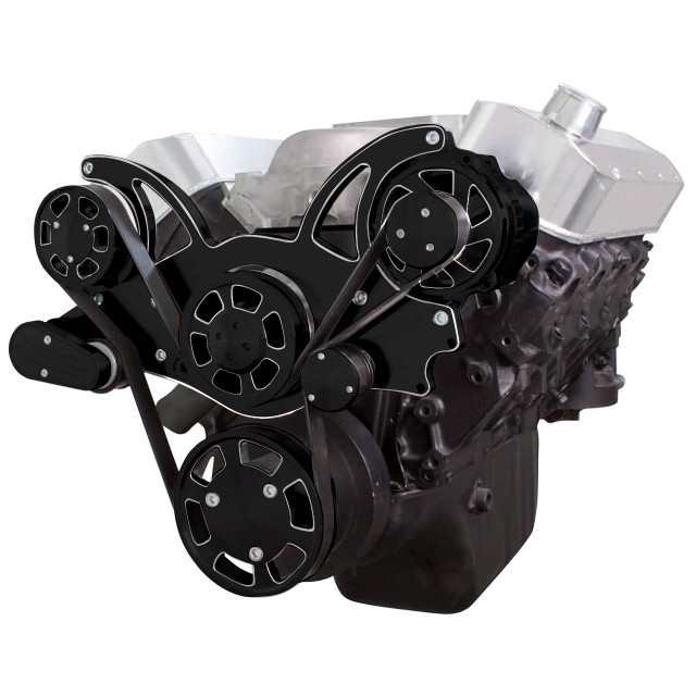 CVF Racing - CVF Chevy BBC Gen VI Serpentine System with Alternator Only - Black Diamond (All Inclusive) - Image 1