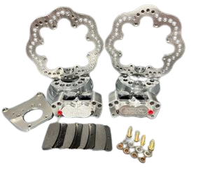 Aerospace Components - Aerospace Ford Torino Housing Ends 4 Piston Pro-Lite Rear Drag Disc Brakes (New Style Housing Ends) - 1/2" Stud - Image 1