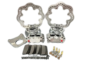 Aerospace Components - Aerospace Olds/ Pontiac Housing Ends 4 Piston Pro-Lite Rear Drag Disc Brakes (5 Lug) - 1/2" Studs - Image 1