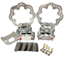 Aerospace Components - Aerospace Big Bearing Ford "Old Style" Housing Ends 4 Piston Pro-Lite Rear Drag Disc Brakes (5 Lug) - 5/8" Stud - Image 1