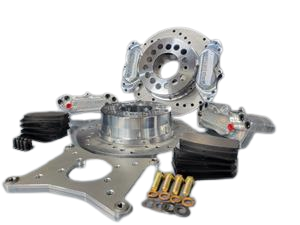 Aerospace Components - Aerospace 4 Piston Dual Rear Heavy Duty Drag Disc Brakes For Large GM Housing Ends - 1/2" Studs - Image 1