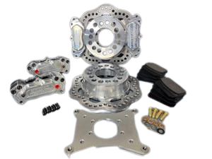 Aerospace Components - Aerospace Ford Small Bearing Housing Ends 4 Piston Pro-Lite Dual Rear Drag Disc Brakes (5 Lug) - 1/2" Studs - Image 1