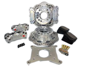 Aerospace Components - Aerospace Ford Old Style Housing 4 Piston Pro-Lite Dual Rear Drag Disc Brakes (5 Lug) - 5/8" Studs - Image 1