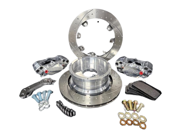 Aerospace Components - Aerospace Mercedes C63 2016-2021 4 Piston Rear Pro Street Dimpled & Slotted Disc Brakes - Image 1