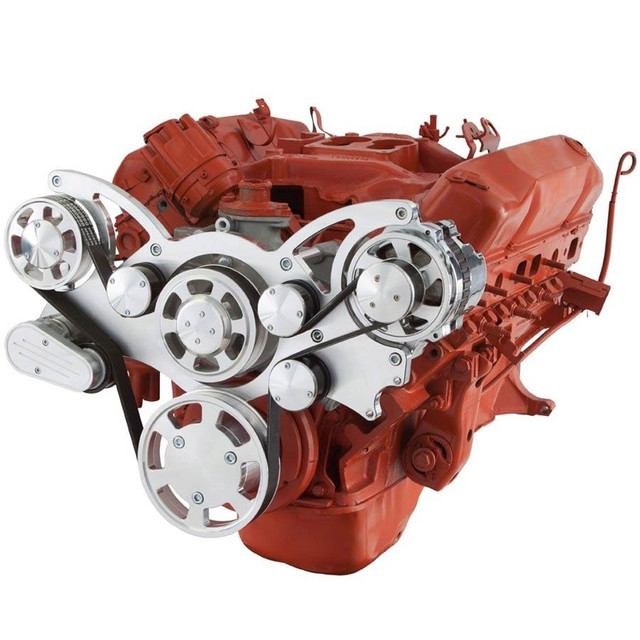 CVF Racing - CVF BBM Serpentine System with Alternator Only For High Flow Water Pump - Polished (All Inclusive) - Image 1