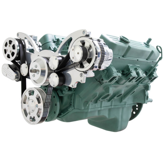 CVF Racing - CVF Buick Big Block 455 Serpentine System with AC & Alternator - Polished (All Inclusive) - Image 1