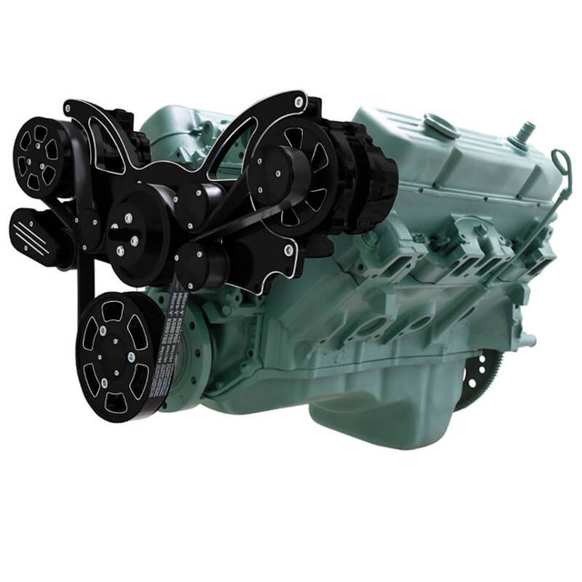 CVF Racing - CVF Buick Big Block 455 Serpentine System with AC & Alternator - Black Diamond (All Inclusive) - Image 1