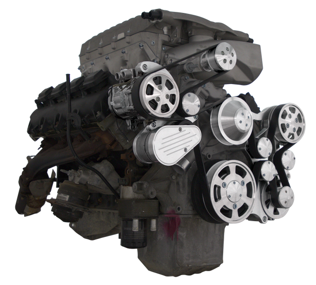 CVF Racing - CVF Wraptor Gen III Hemi  Whipple 3.0L 8-Rib FEAD Serpentine System with AC, Power Steering and Alternator - Polished (All Inclusive) - Image 1