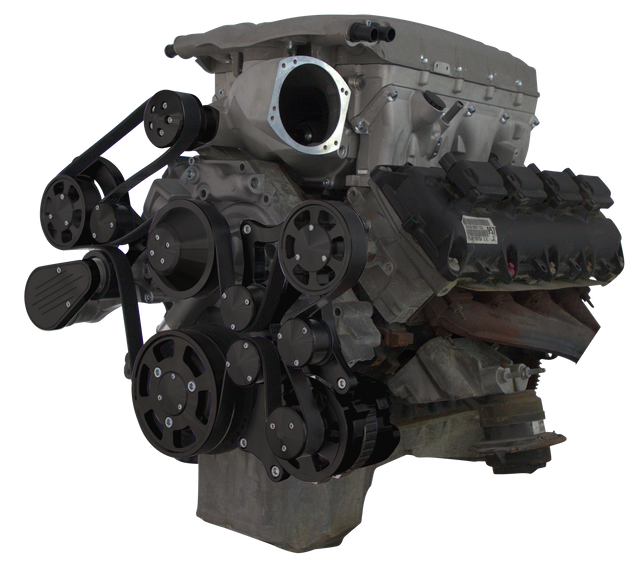 CVF Racing - CVF Wraptor Gen III Hemi Engine Whipple 3.0L Serpentine Bracket System with Alternator - Black (All Inclusive) - Image 1