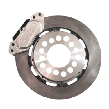 Aerospace Components - Aerospace 8.8 Ford Housing Ends 4 Piston Pro-Street Rear Drag Disc Brakes With C-Clip Eliminators - 5/8" Stud - Image 1