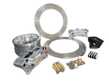 Aerospace Components - Aerospace Chevy Camaro 16-22 Cadillac CTS 14-19 4 Piston Pro Street Dimpled & Slotted Rear Drag Disc Brakes - Image 1