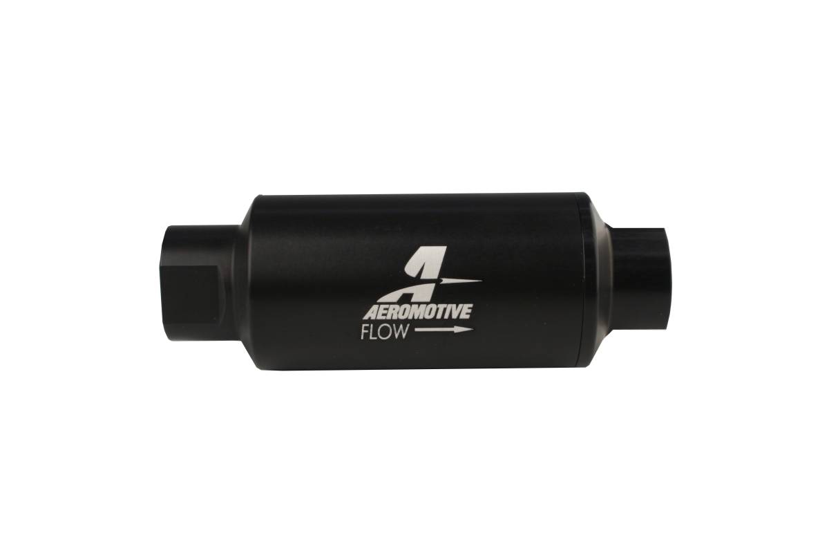 Aeromotive - Aeromotive Filter In-Line 10-Micron Fabric Element ORB-10 Port Black Hard-Coat Marine 2" OD - Image 1