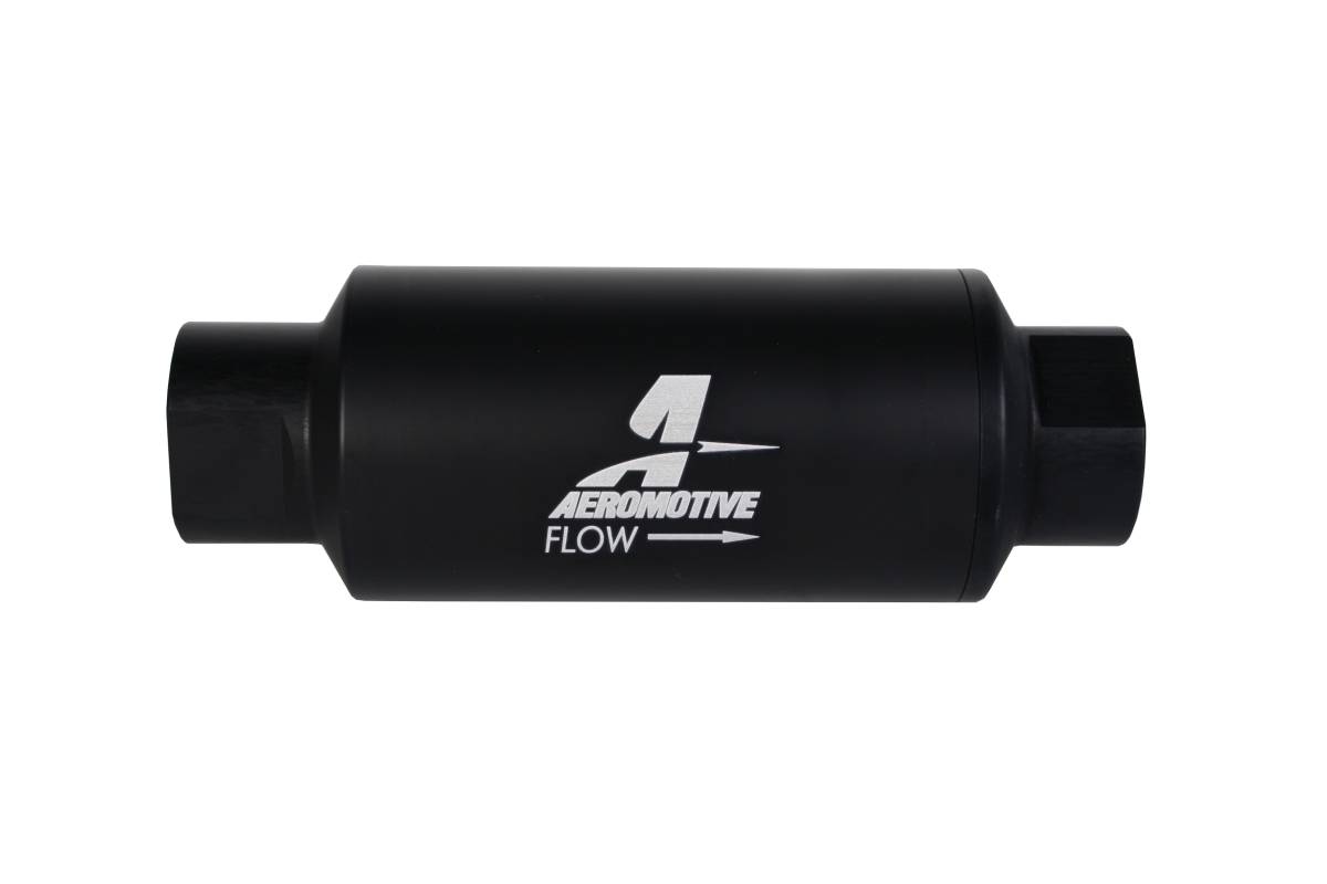 Aeromotive - Aeromotive Filter In-Line 10-Micron Microglass Element ORB-10 Port Black Hard-Coat Marine 2" OD - Image 1