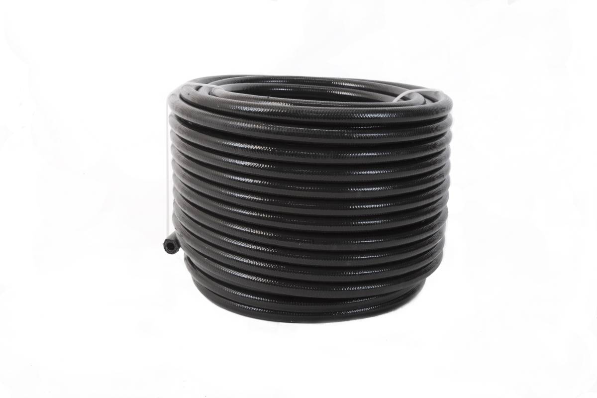 Aeromotive - Aeromotive Hose Fuel PTFE Stainless Steel Braided Black Jacketed AN-06 x 4' - 15321 - Image 1