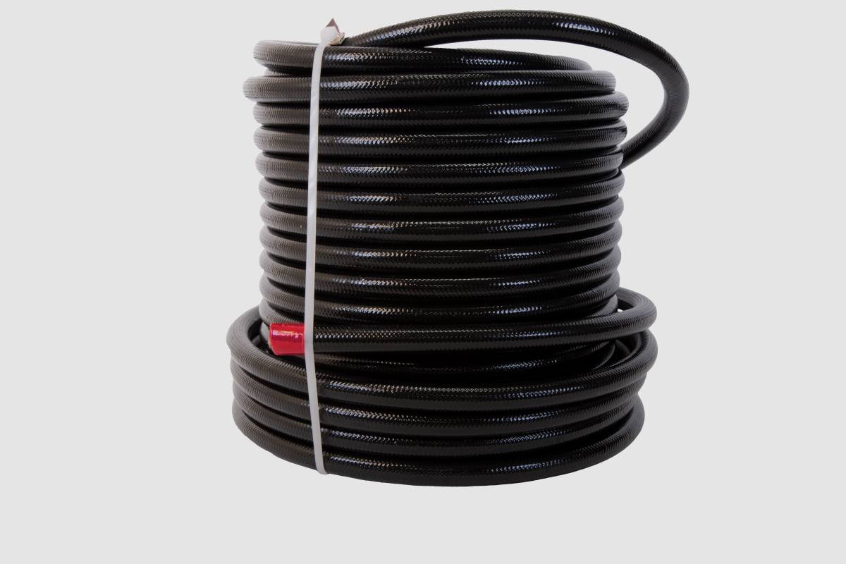 Aeromotive - Aeromotive Hose Fuel PTFE Stainless Steel Braided Black Jacketed AN-08 x 4' - 15324 - Image 1