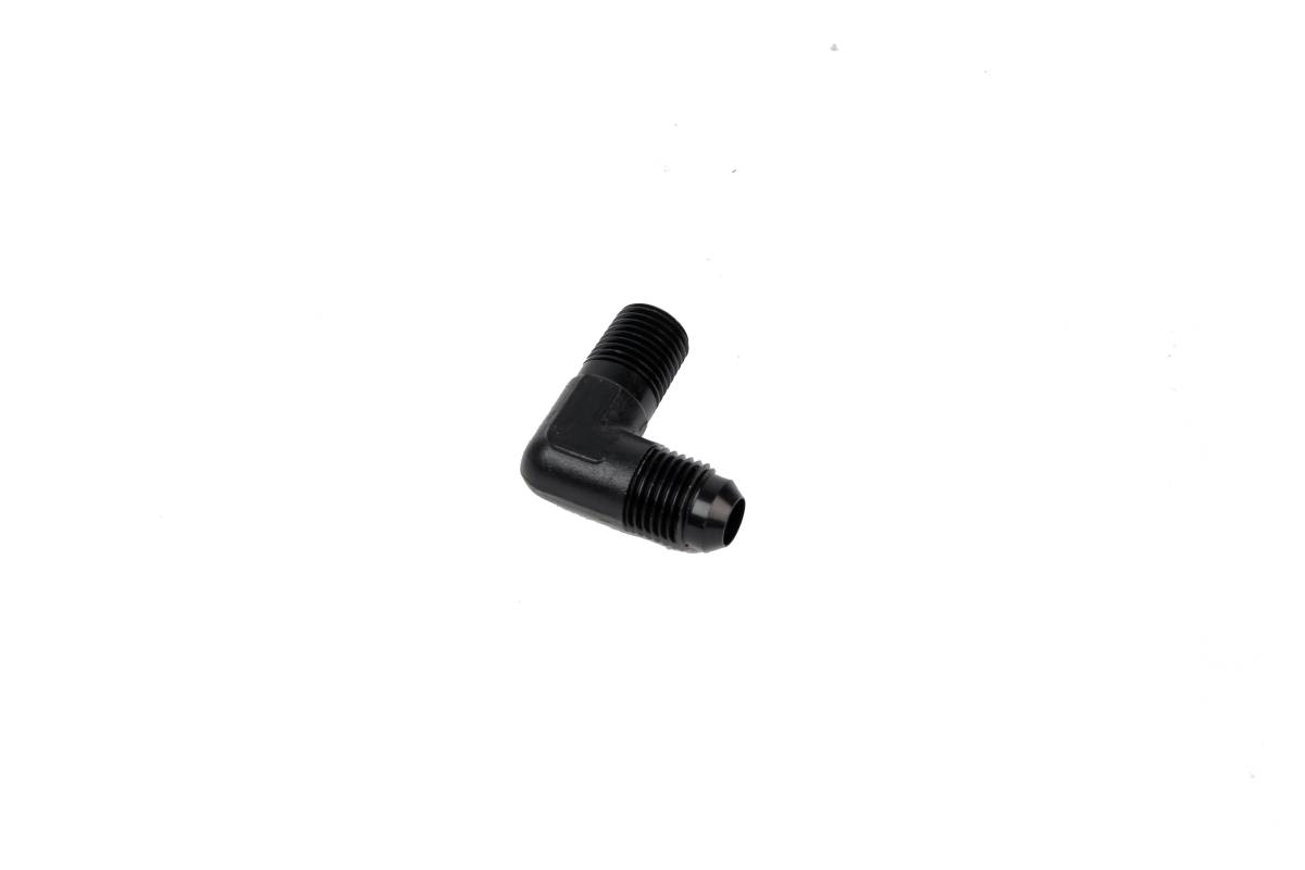 Aeromotive - Aeromotive Fitting Elbow 1/4"-MNPT to AN-06 90-Deg Black - 15666 - Image 1